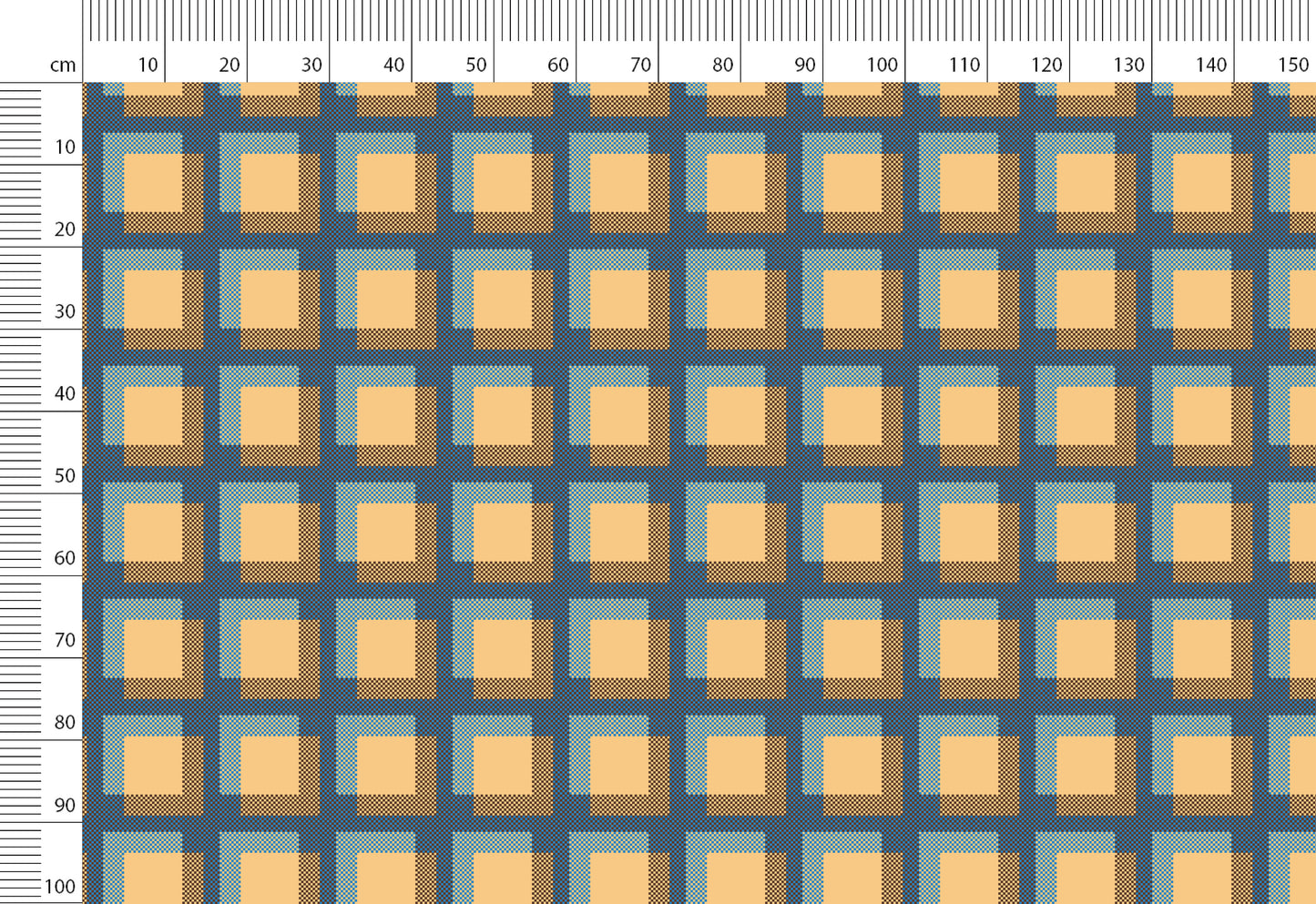 Retro Plaid Print Linen By The Yard or Meter, Retro Checkered Print Linen Fabric For Clothing, Bedding, Curtains & Upholstery