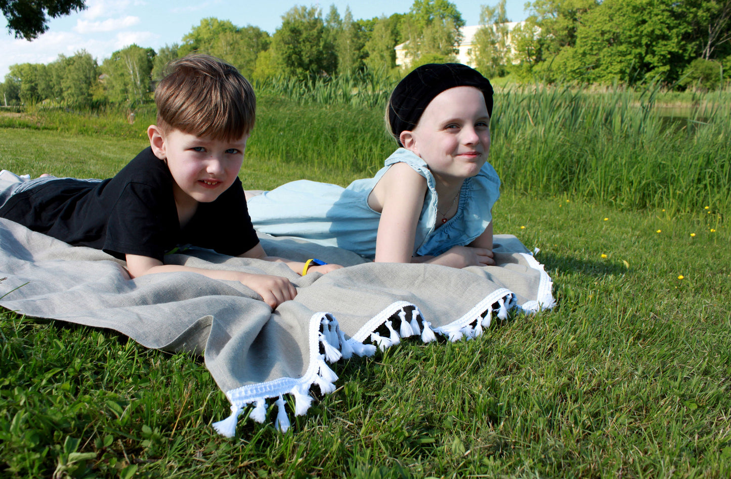 Natural Linen Beach Towel.