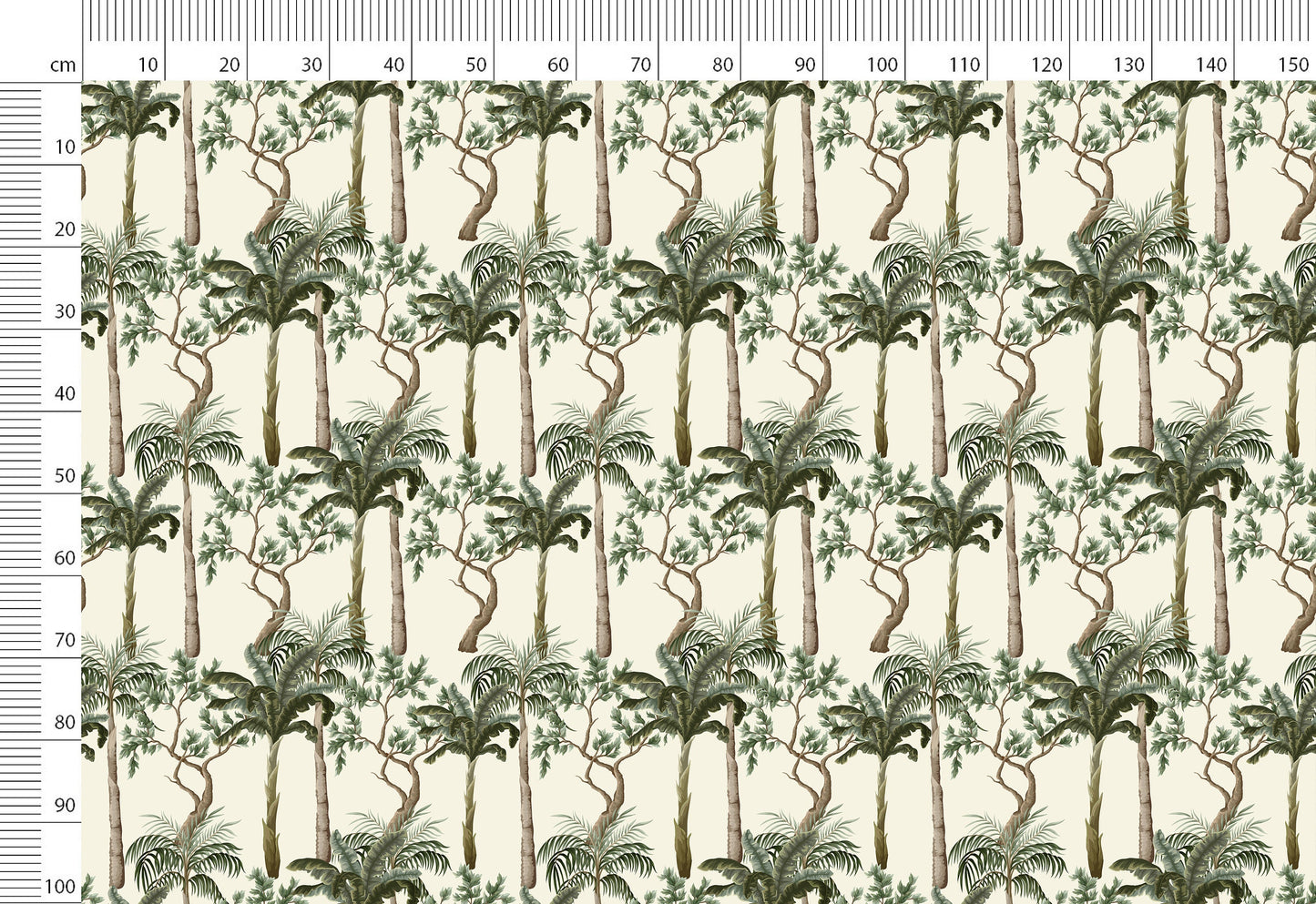 Vintage Linen By The Yard Vintage Tropical Print Linen Fabric For Bedding, Curtains, Dresses, Clothing, Table Cloth & Pillow Covers