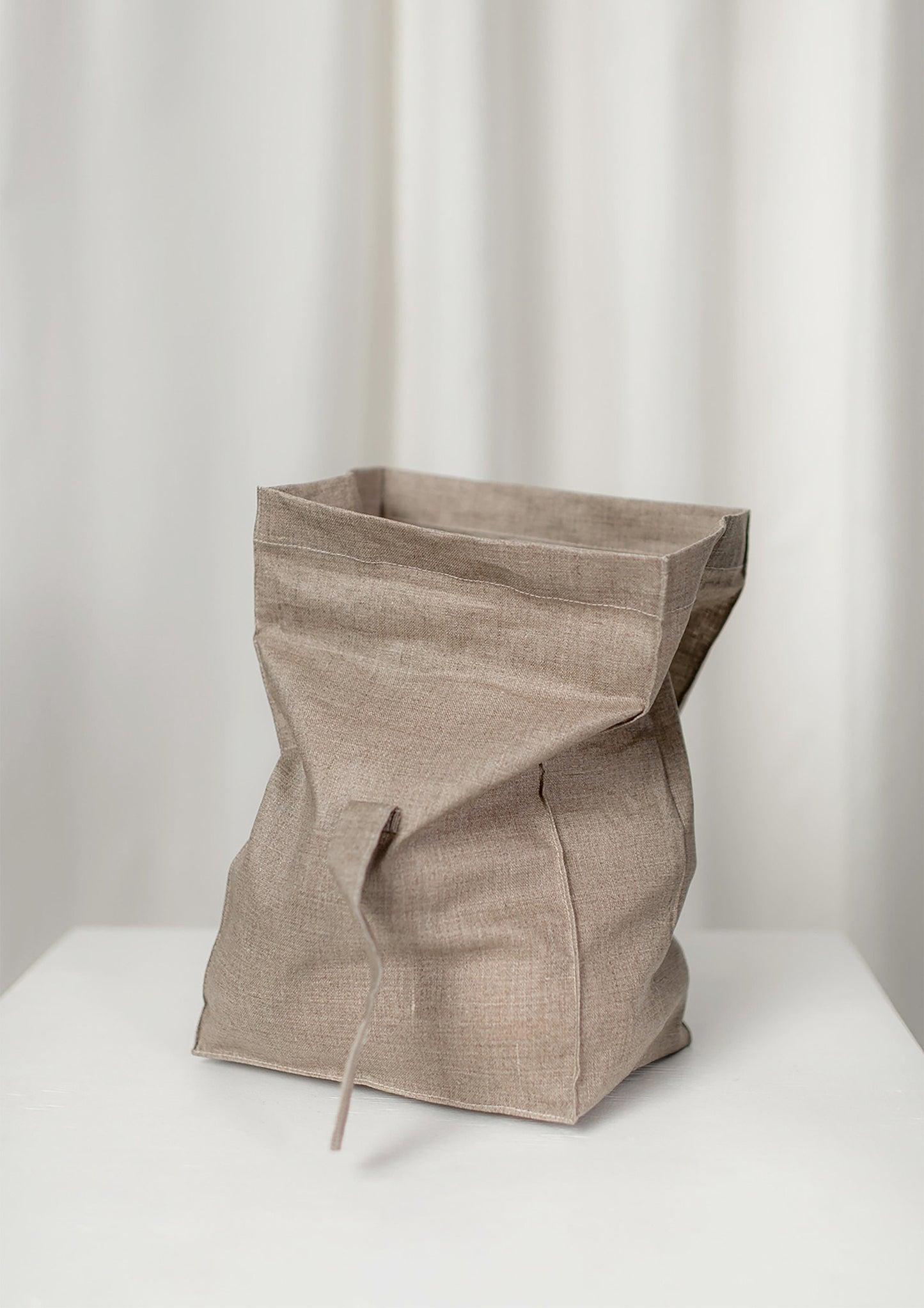 Reusable Lunch Bag. Zero-waste Organic Linen Food Bag.