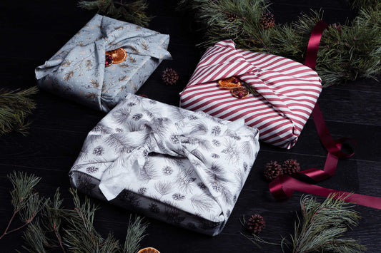 Linen Gift Wrap. Organic Christmas Wrap Packing.