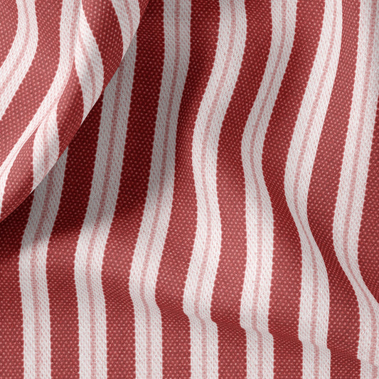 Striped Print Linen By The Yard or Meter, Vintage French Farmhouse Stripe Print Linen Fabric For Clothing, Bedding, Curtains & Upholstery