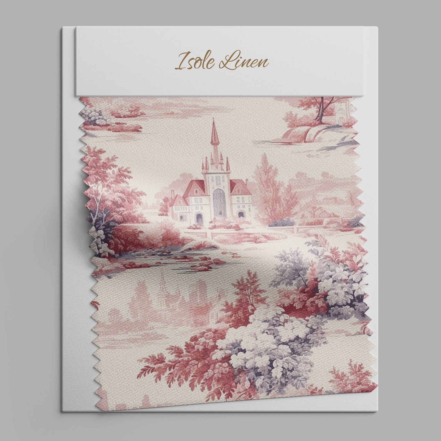 Vintage Linen By The Yard or Meter, French Toile de Jouy Print Linen F ...