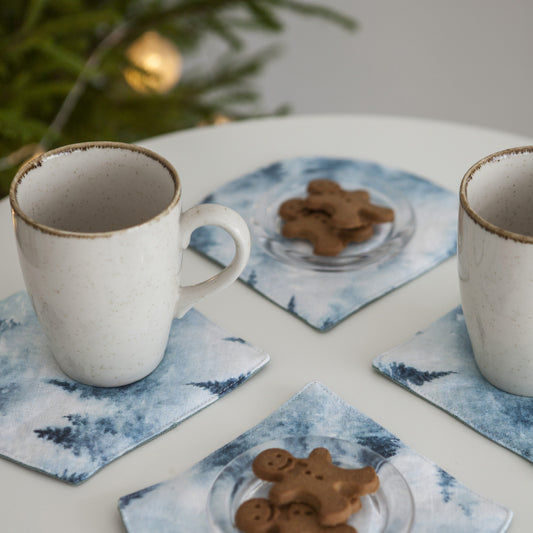 Christmas Linen Mug Rugs