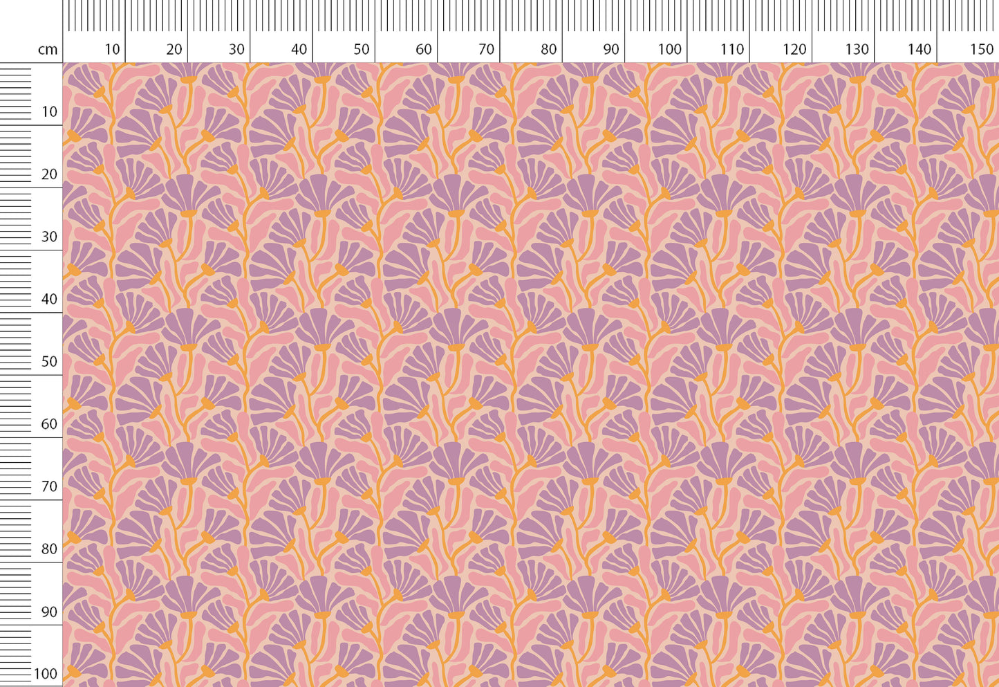 Retro Floral Print Linen By The Yard or Meter, Retro Funky Flowers Print Linen Fabric For Clothing, Bedding, Curtains & Upholstery