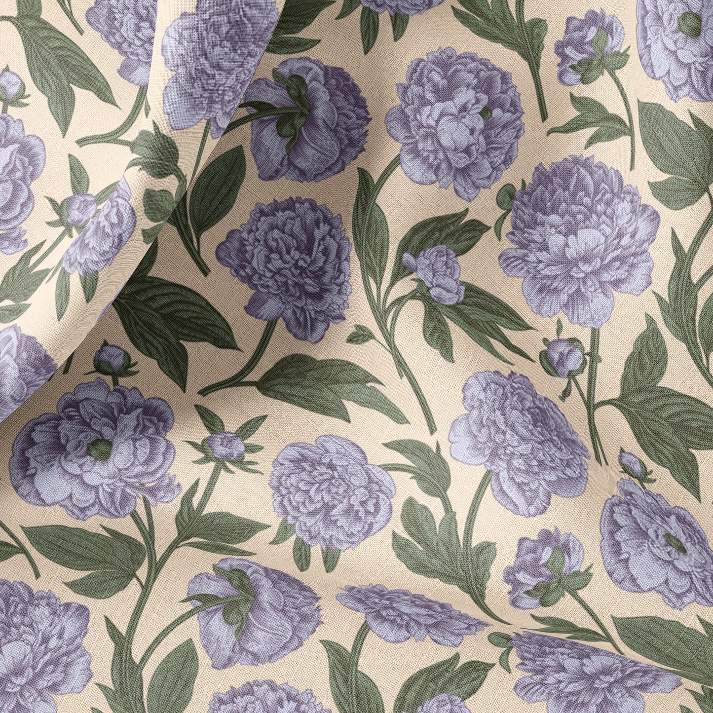 Vintage Floral Print The or Meter, Vintage Botanical Flo – Linen