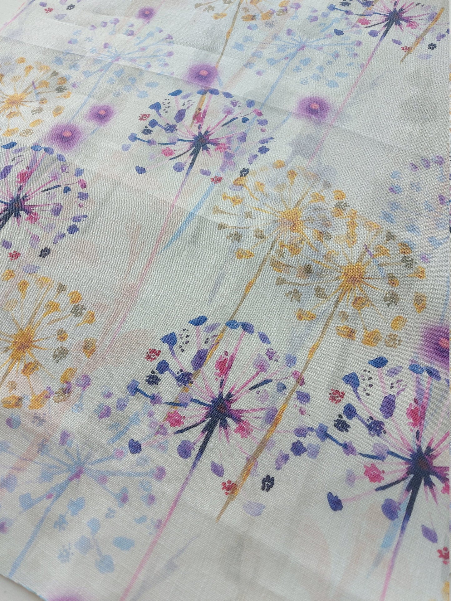 Linen Fabric By The Yard For Clothes Natural Floral Linen Fabric By The Yard For Clothing & Home Textile - Width 148 cm/1.62yd