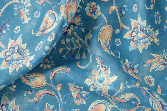 Printed Linen Fabric By The Yard Or Meter