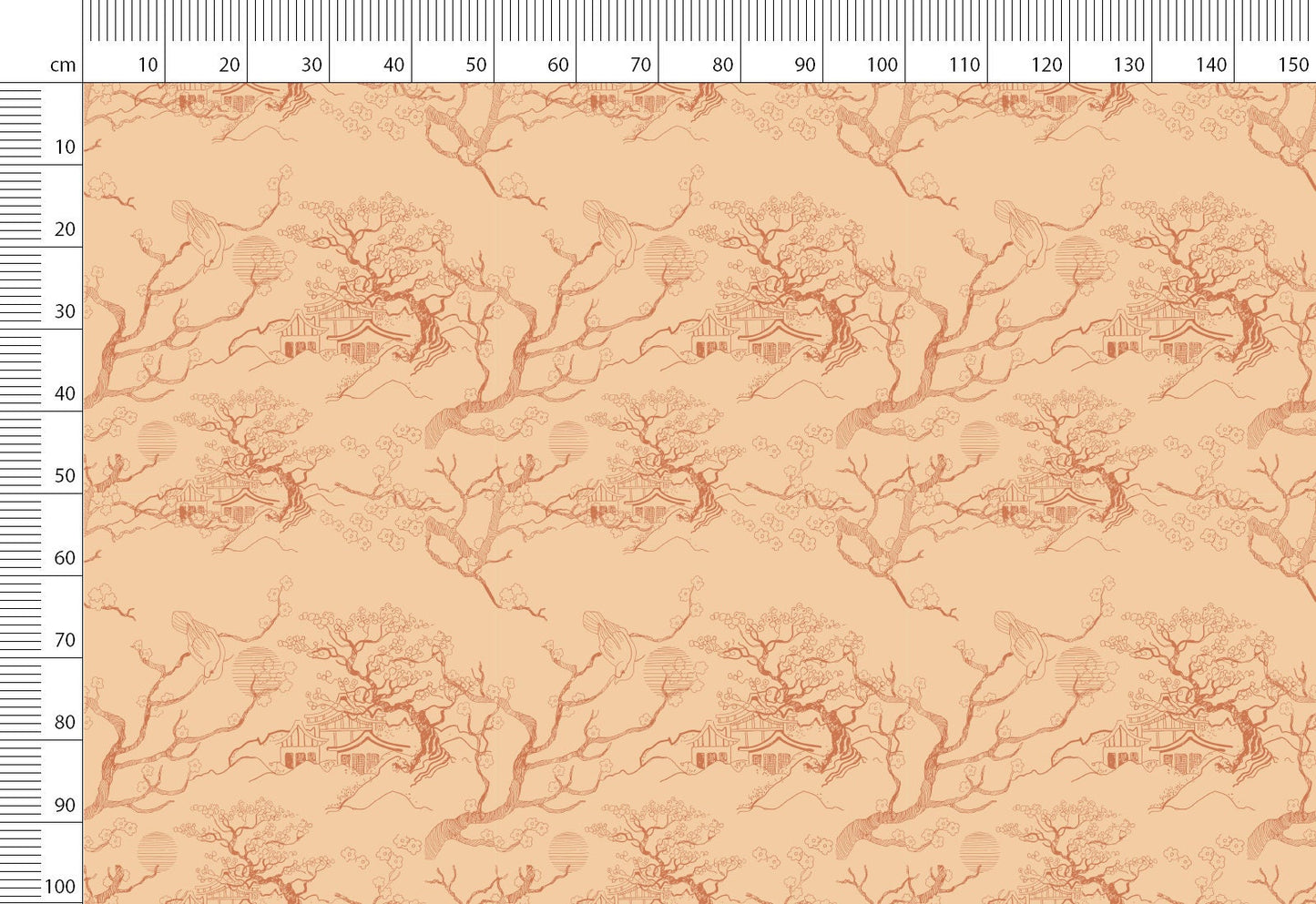 Lightweight Linen Fabric Natural Printed Linen Fabric By The Yard For Clothing & Home Textile - Width 148 cm/1.62yd