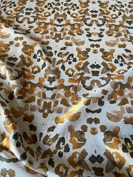 Printed Linen Fabric By The Yard Natural Linen Fabric By The Yard For Clothing & Home Textile - Width 148 cm/1.62yd
