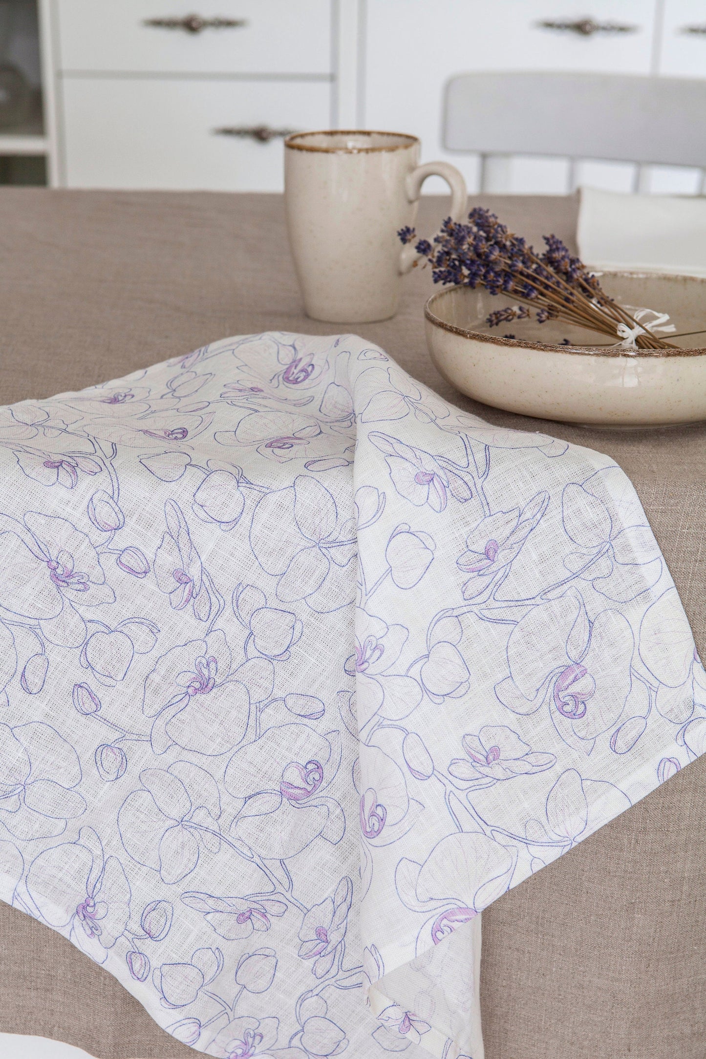 Linen Napkin with a Print - 2 Pcs