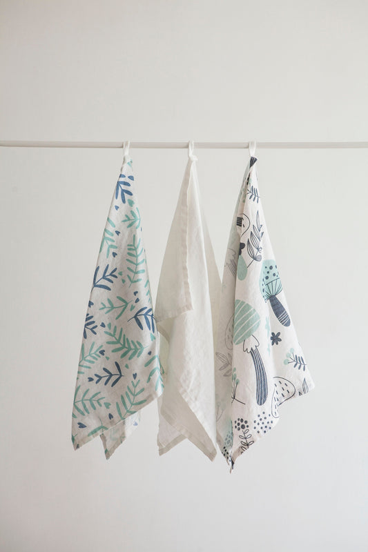 Linen Tea Towels - 3 Pcs