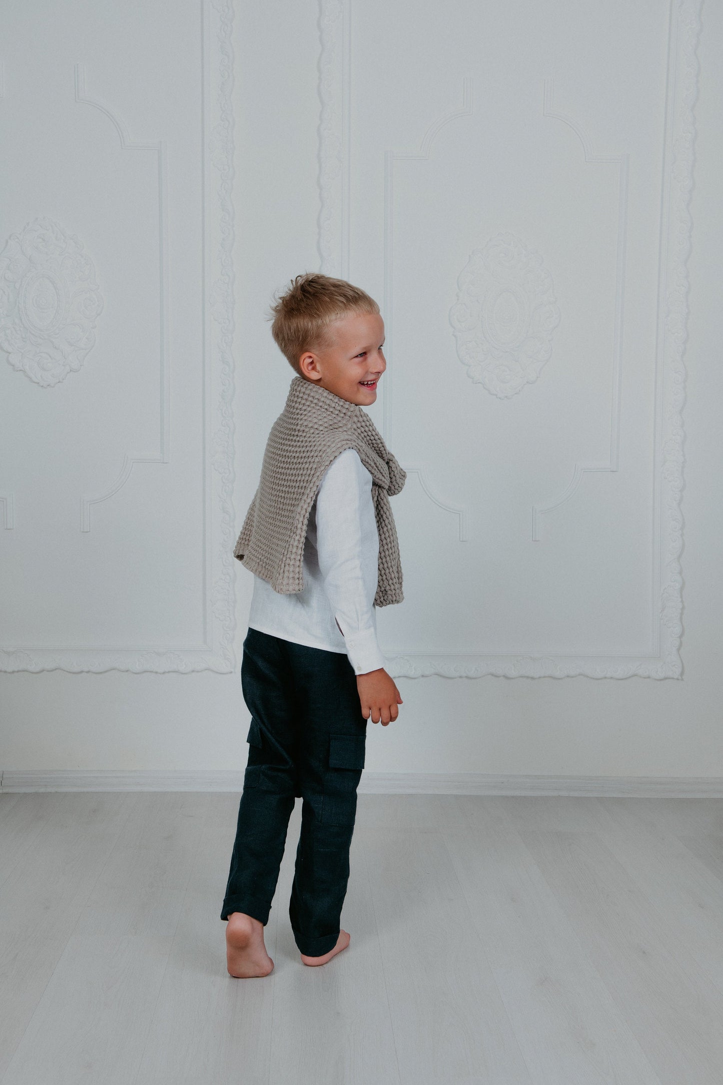 Boy Linen Trousers with Pockets 12M - 12Y
