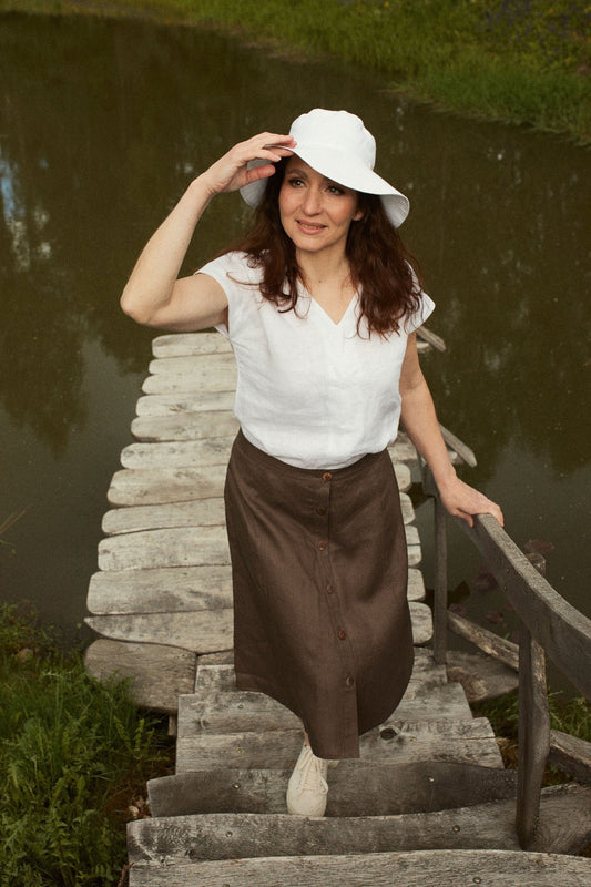 Midi Linen Skirt