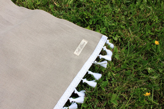 Natural Linen Beach Towel.
