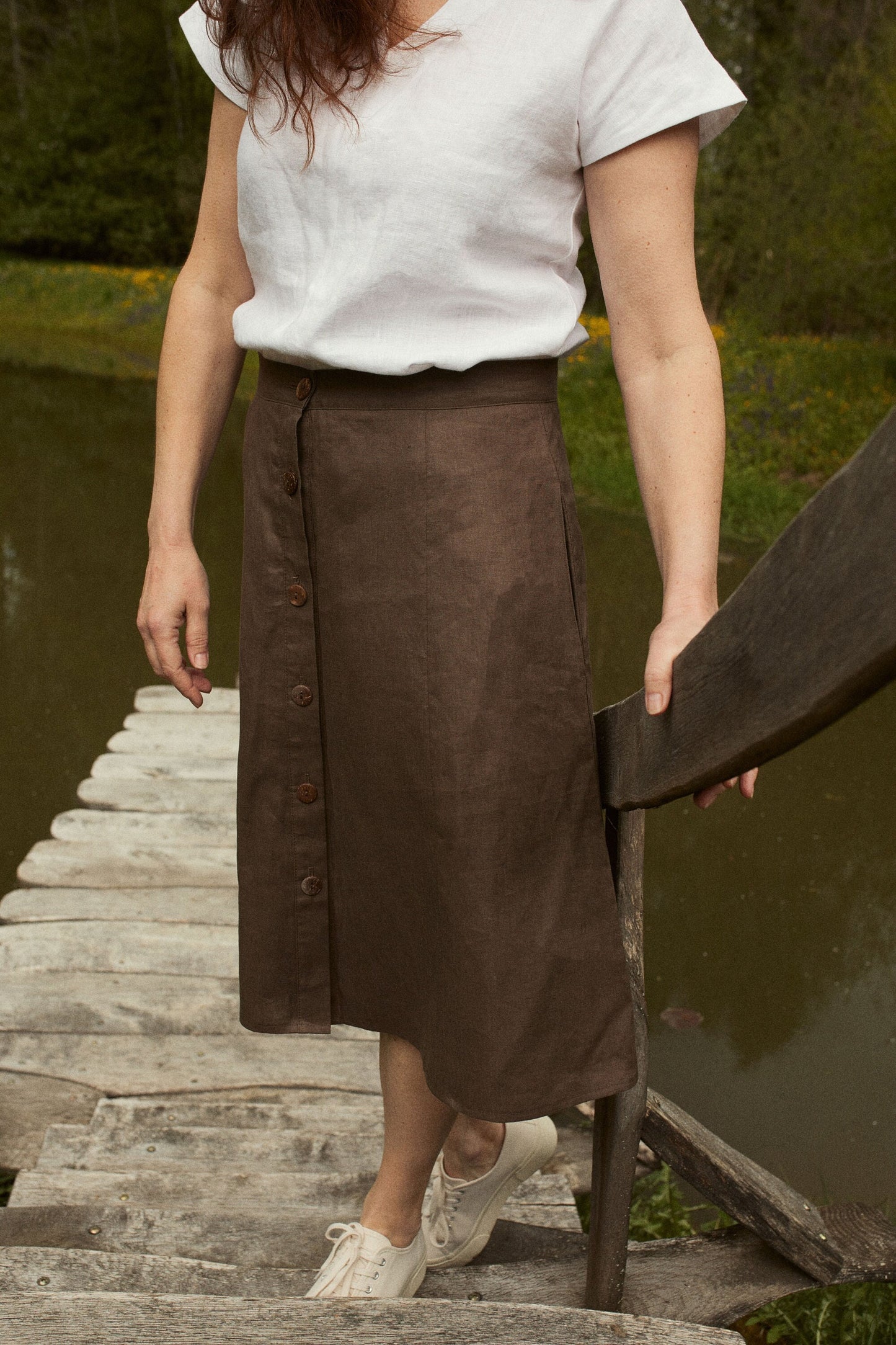 Midi Linen Skirt