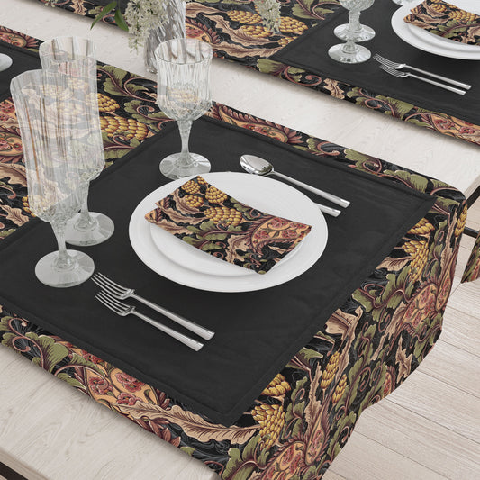 Table Linens Set of 3, Soft Linen Napkins, Placemats, Table Runner, Housewarming Gift, Vintage Table Decor, Gift for Mom