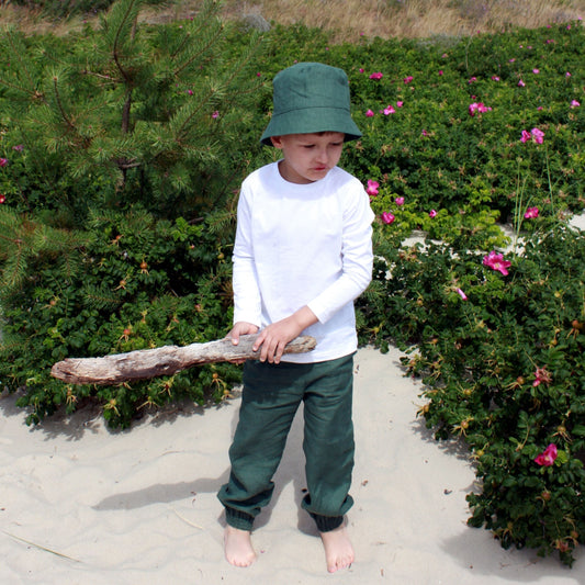 Unisex Linen Jogging Trousers for Kids