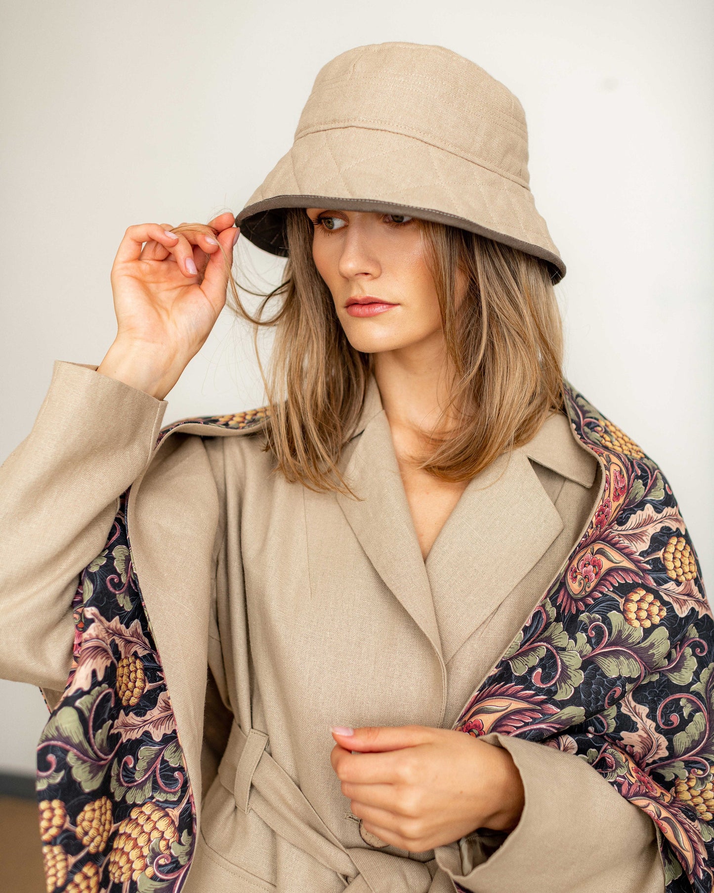 Fall Winter Linen Hat