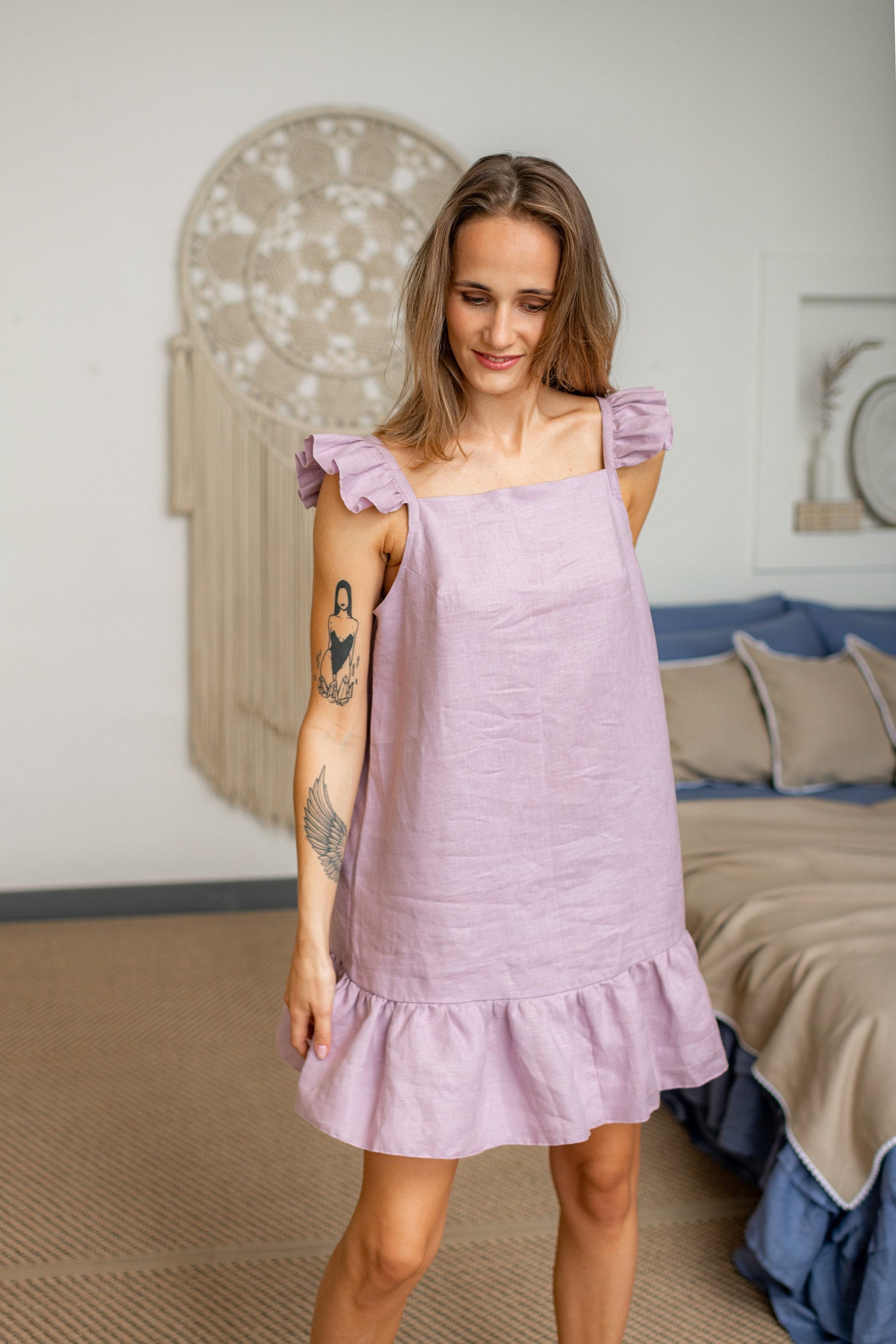 Soft Linen Night Dress Isole Linen Soft Linen Night Dress Isole Linen