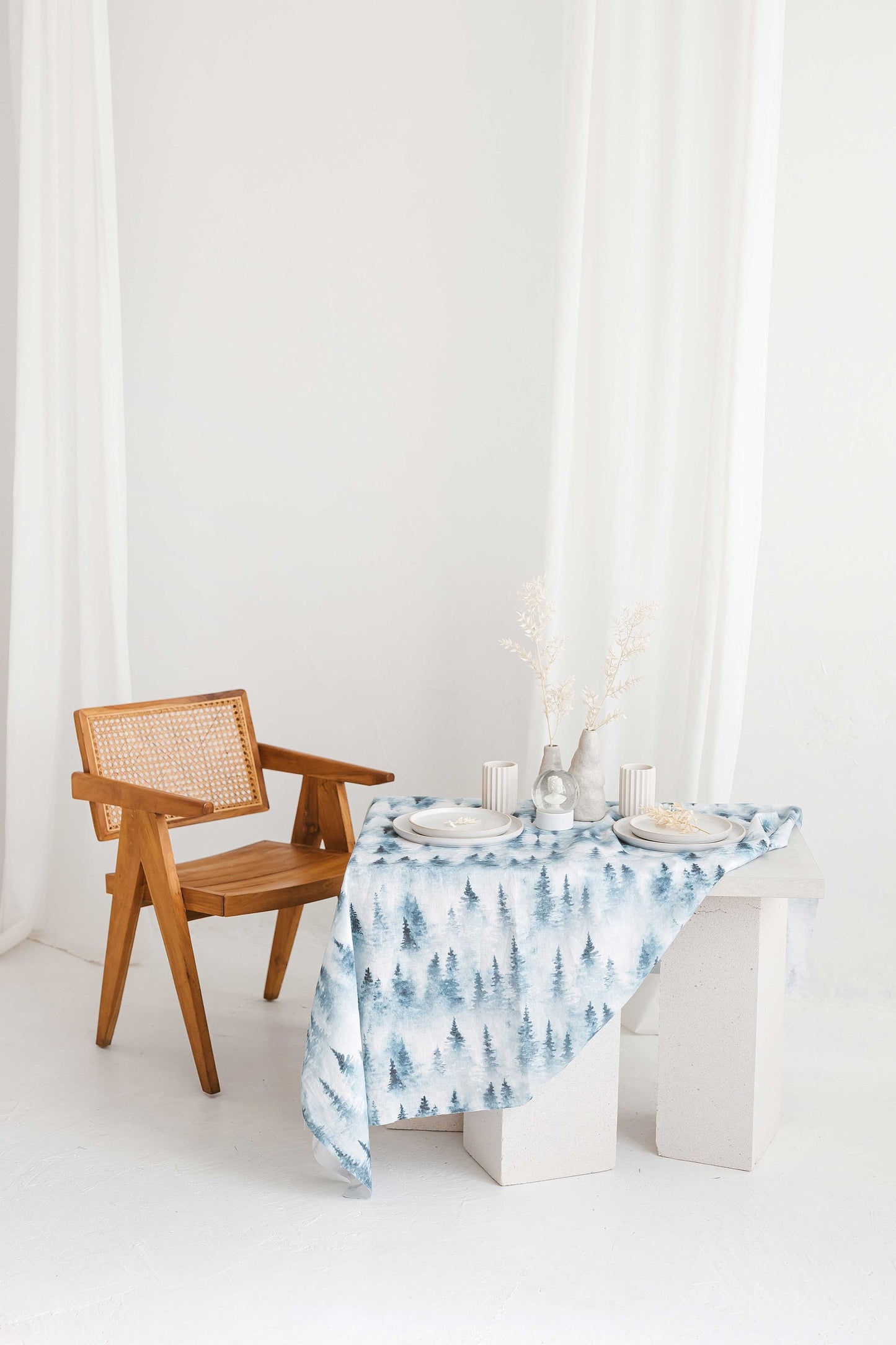 Linen Christmas Tablecloth
